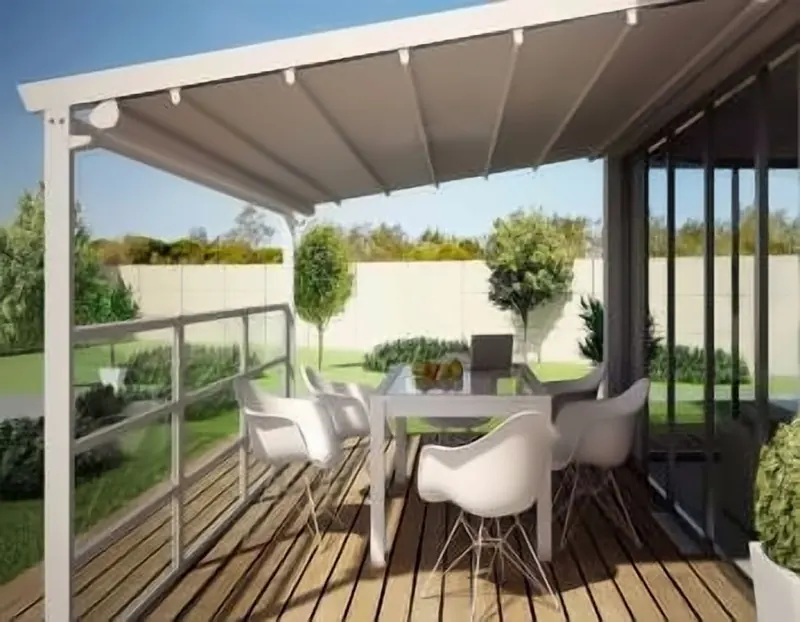 Terrace retractable roof